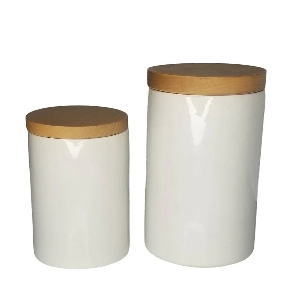 Portmeirion Ceramic Canisters - Set of 2